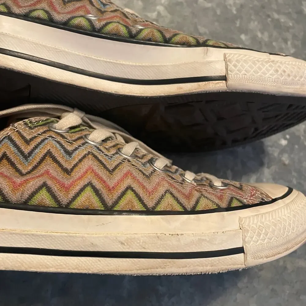 Converse All Star Missoni Zig Zag Pattern Low Top Sneakers Shoes Mens 6 Womens 8